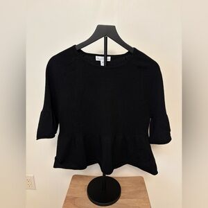 Revive Cashmere Peplum Sweater with Flared Sleeves – Tagged XS, Fits M - NWT